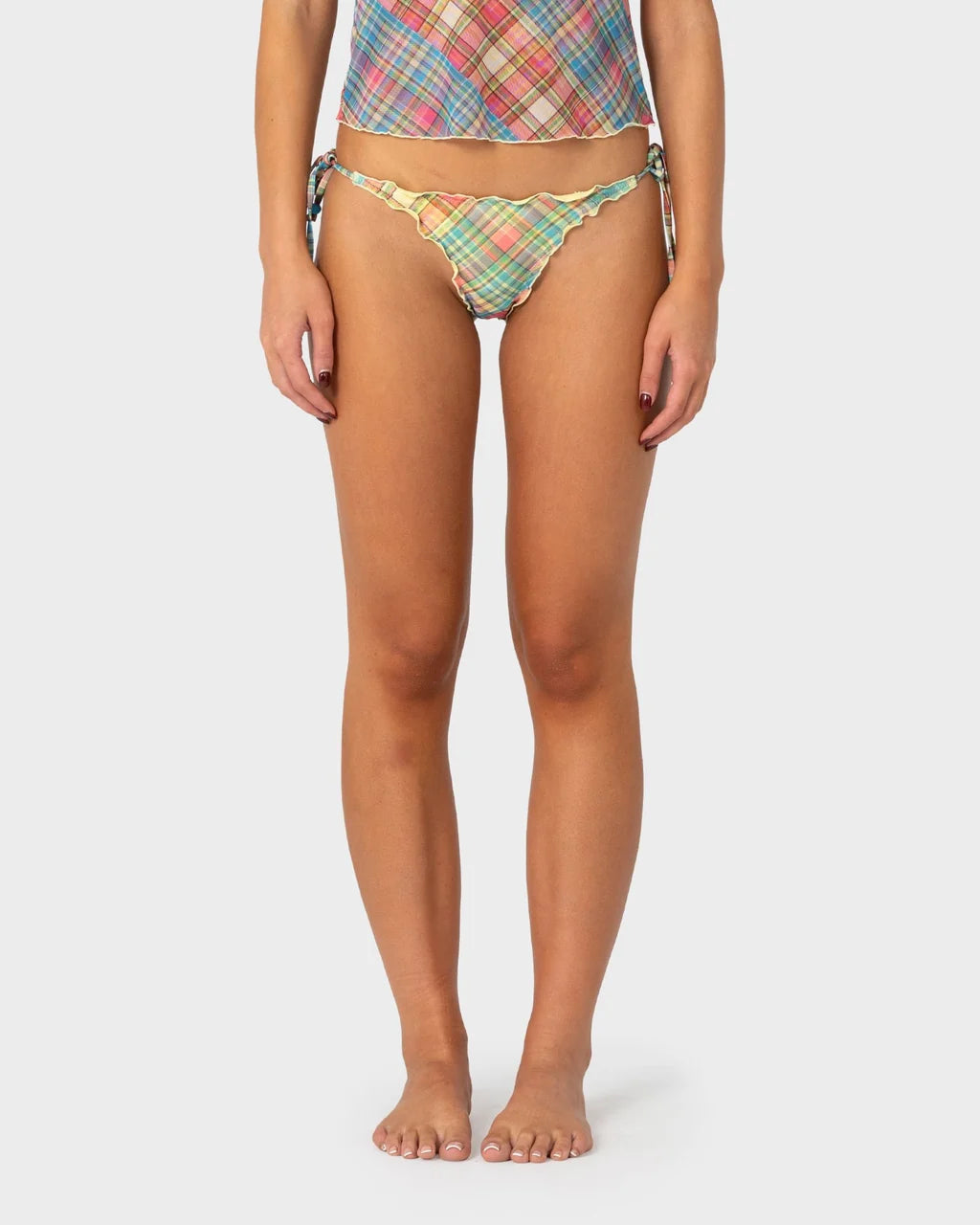 RUSTY CHECK MOI BRAZILIAN BIKINI BOTTOM – MULTI CHECK