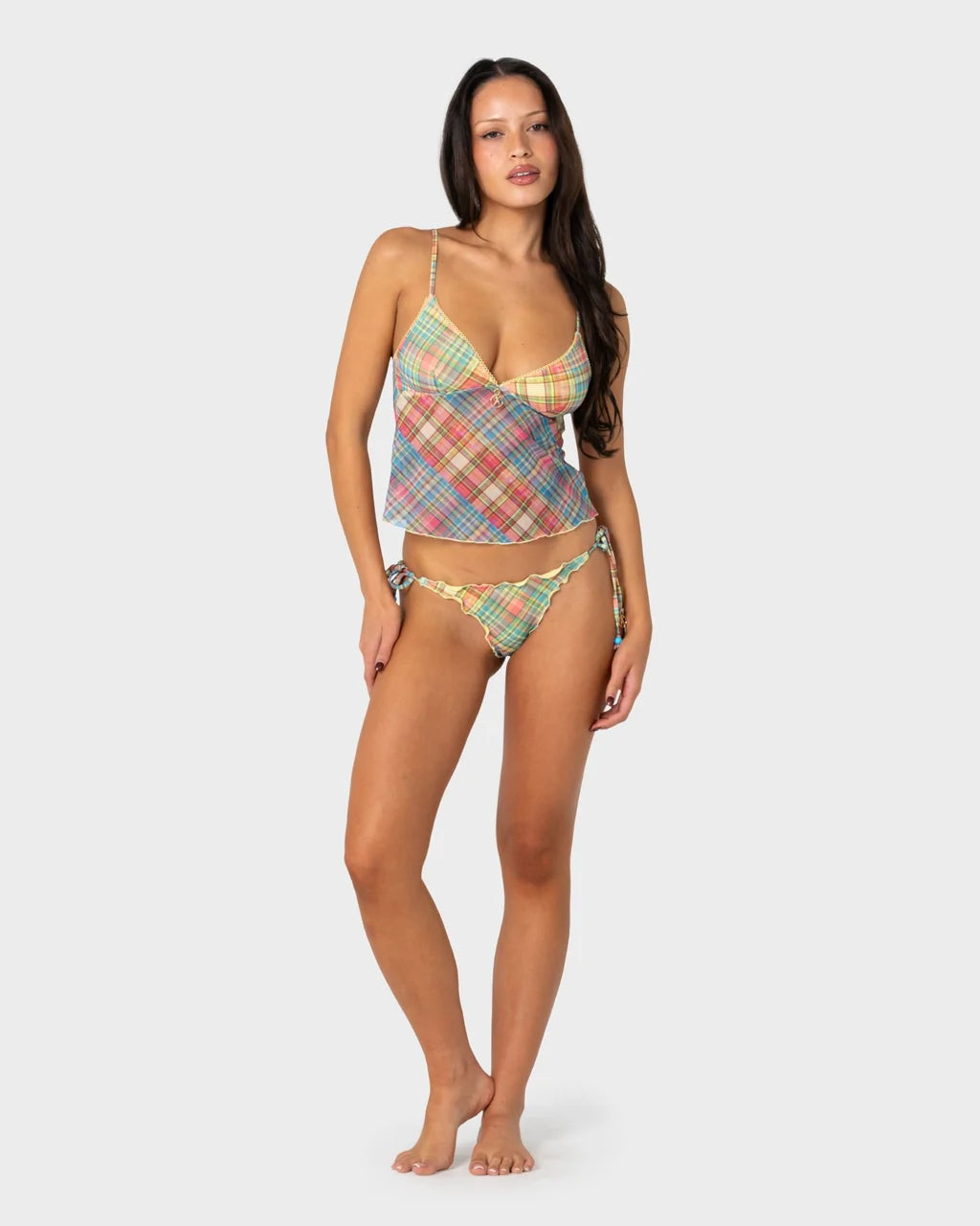 RUSTY CHECK MOI TANKINI CAMI TOP – MULTI CHECK