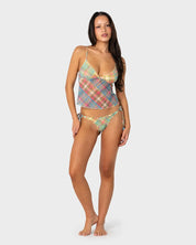 RUSTY CHECK MOI TANKINI CAMI TOP – MULTI CHECK