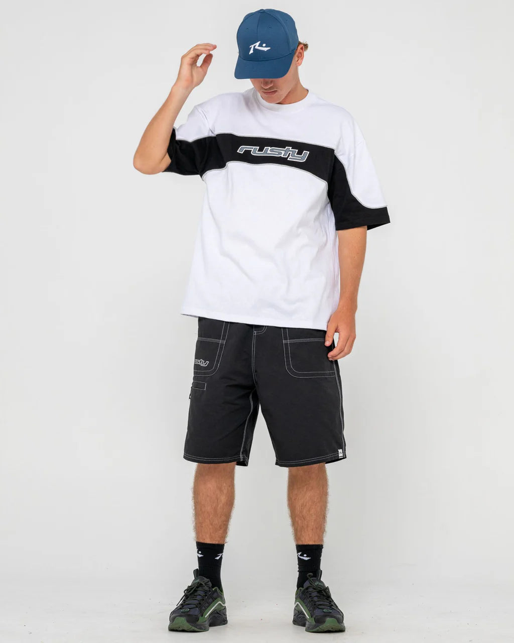 RUSTY CHRONIC 4 FLEXFIT CAP – CHINA BLUE