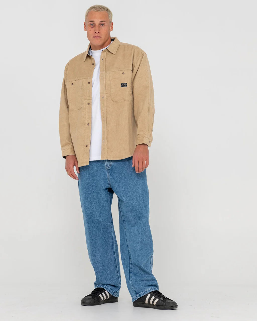 RUSTY COBRA CORD OVERSHIRT MENS CORDUROY SHIRT JACKET STREETWEAR LIGHT FENNEL