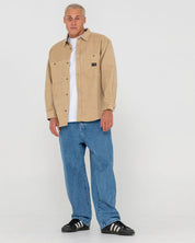 RUSTY COBRA CORD OVERSHIRT MENS CORDUROY SHIRT JACKET STREETWEAR LIGHT FENNEL