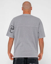 RUSTY COMMANDER GRAPHIC TEE – MENS COTTON SURF STREET LOGO T-SHIRT ULTIMATE GREY