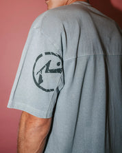 RUSTY COMMANDER GRAPHIC TEE – MENS COTTON SURF STREET LOGO T-SHIRT ULTIMATE GREY