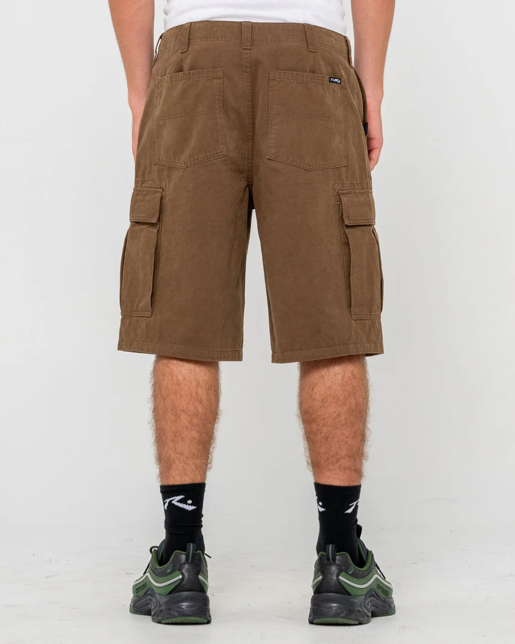 RUSTY COMMANDO 23" BAGGY CARGO SHORT – MENS RELAXED UTILITY SHORT PINECONE