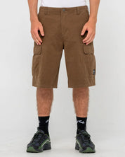 RUSTY COMMANDO 23" BAGGY CARGO SHORT – MENS RELAXED UTILITY SHORT PINECONE
