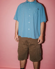 RUSTY COMMANDO 23" BAGGY CARGO SHORT – MENS RELAXED UTILITY SHORT PINECONE