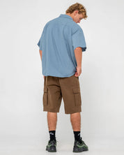 RUSTY COMMANDO 23" BAGGY CARGO SHORT – MENS RELAXED UTILITY SHORT PINECONE