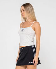 RUSTY CORE CIRCLE HORN GRAPHIC SINGLET WOMENS CASUAL TANK – ECRU MARLE