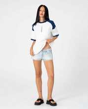 RUSTY CRUZ 220 OVERSIZED TEE – WHITE / BLUE