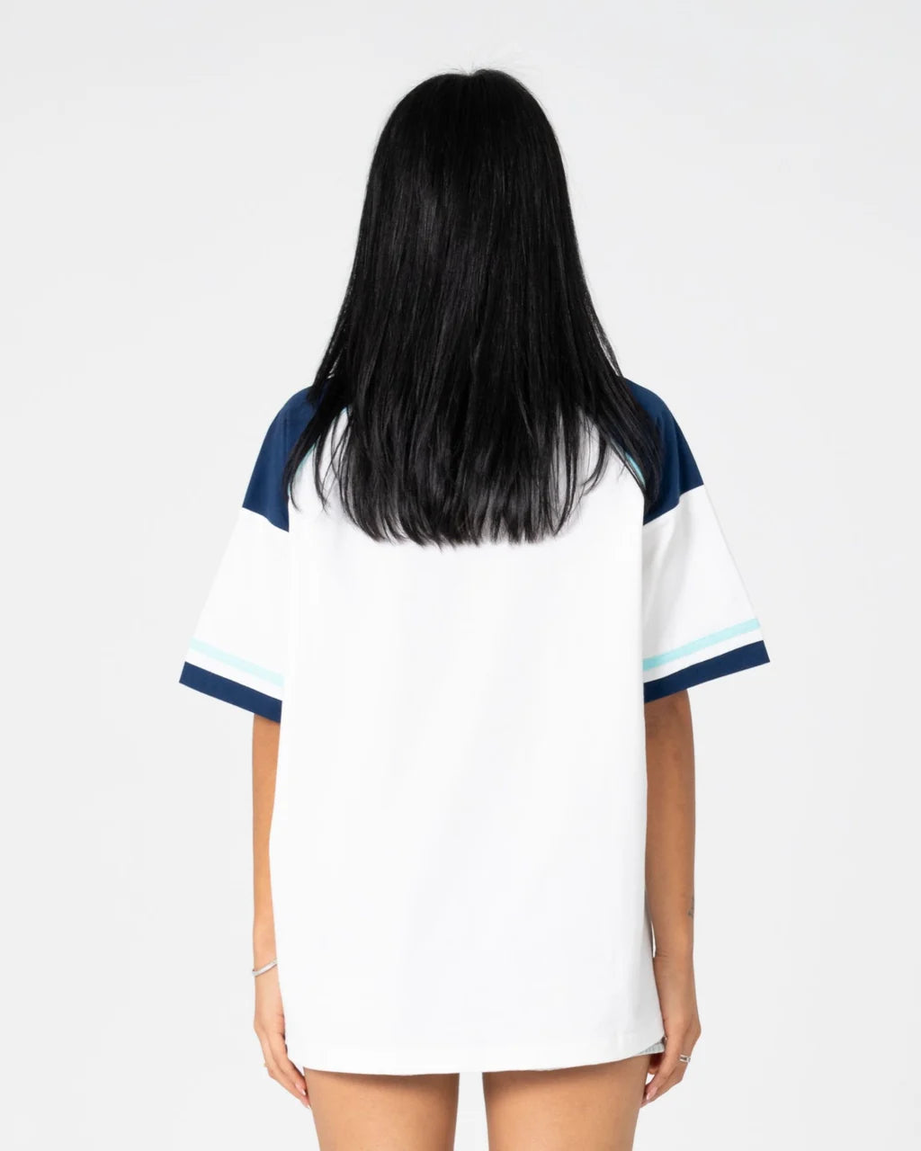 RUSTY CRUZ 220 OVERSIZED TEE – WHITE / BLUE