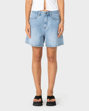 RUSTY CYPRUS HIGH WAISTED DENIM SHORT – BLASTED TRUE BLUE