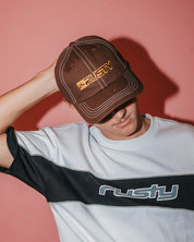 RUSTY DEAD END DAD CAP – MENS COTTON TWILL SURF HAT ADJUSTABLE STRAP PINECONE