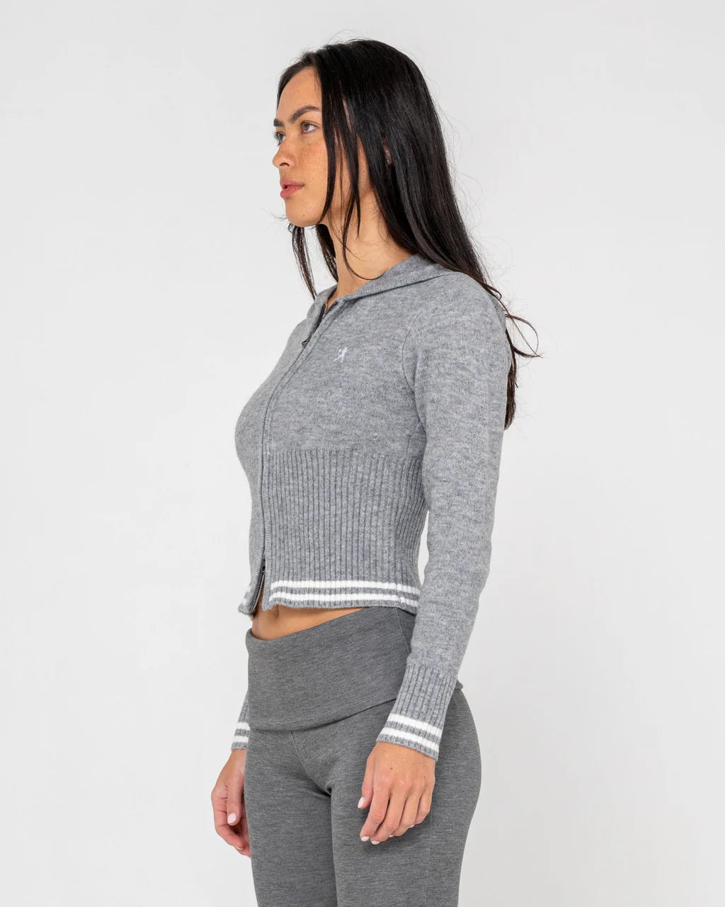 RUSTY HILTON BOOTLEG LOW RISE TRACK PANT WOMENS FLARE STREETWEAR PANTS CHARCOAL MARLE