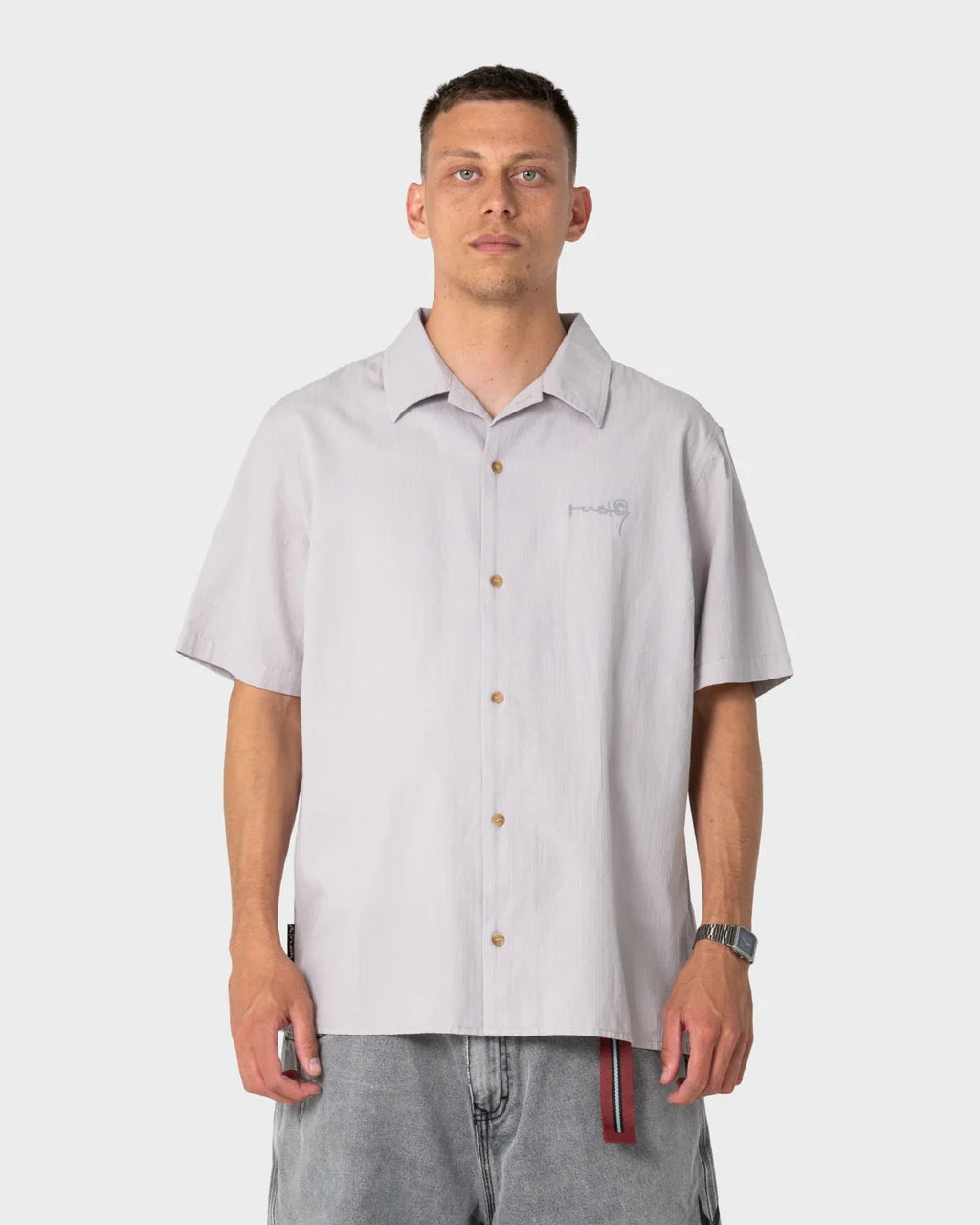 RUSTY DIEGO CUBAN COLLAR SHIRT – ULTIMATE GREY