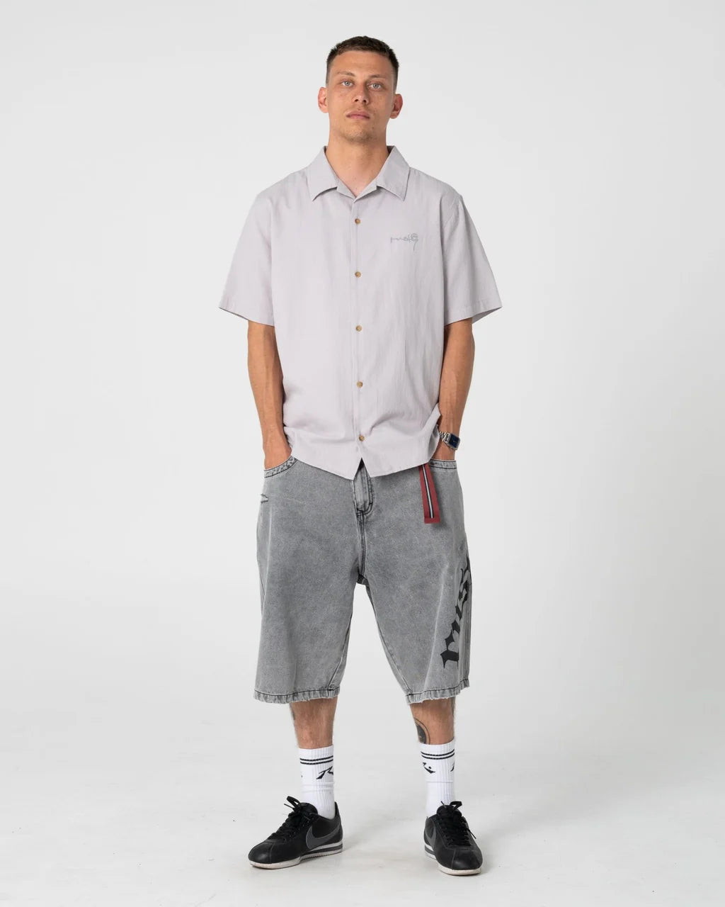 RUSTY DIEGO CUBAN COLLAR SHIRT – ULTIMATE GREY