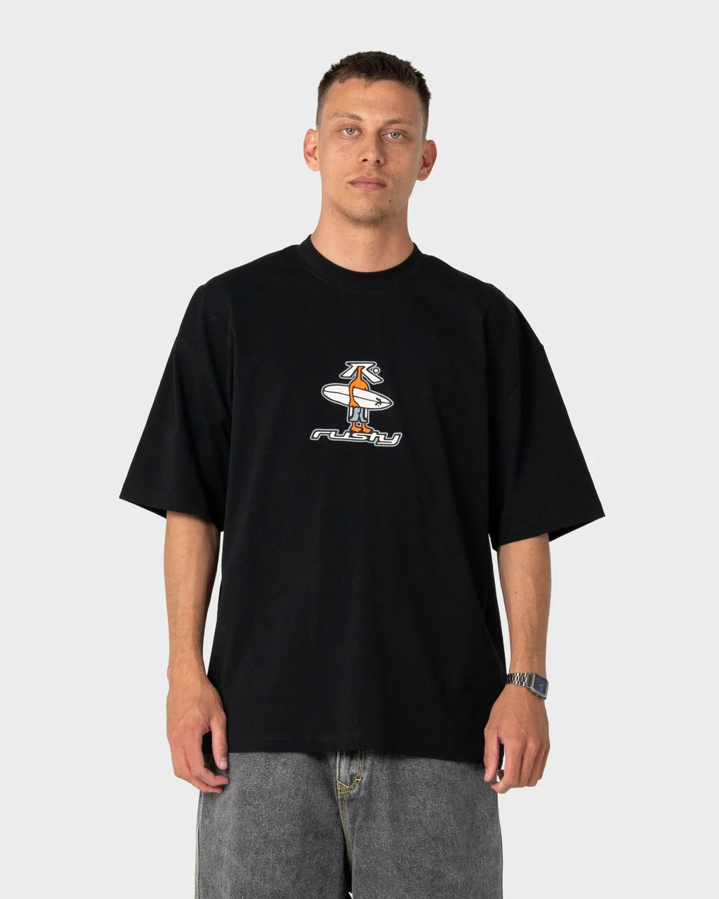 RUSTY DR. DOT GRAPHIC TEE – BLACK