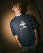 RUSTY DR. DOT GRAPHIC TEE MENS CASUAL SURF T-SHIRT – DARK BLUE