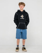 RUSTY DR DOT HOODED FLEECE BOYS HOODIE GRAPHIC JUMPER