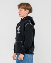 RUSTY DR DOT HOODED FLEECE BOYS HOODIE GRAPHIC JUMPER