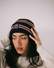 RUSTY EXTRA CREDIT BEANIE UNISEX KNIT BEANIE NAVY BLUE