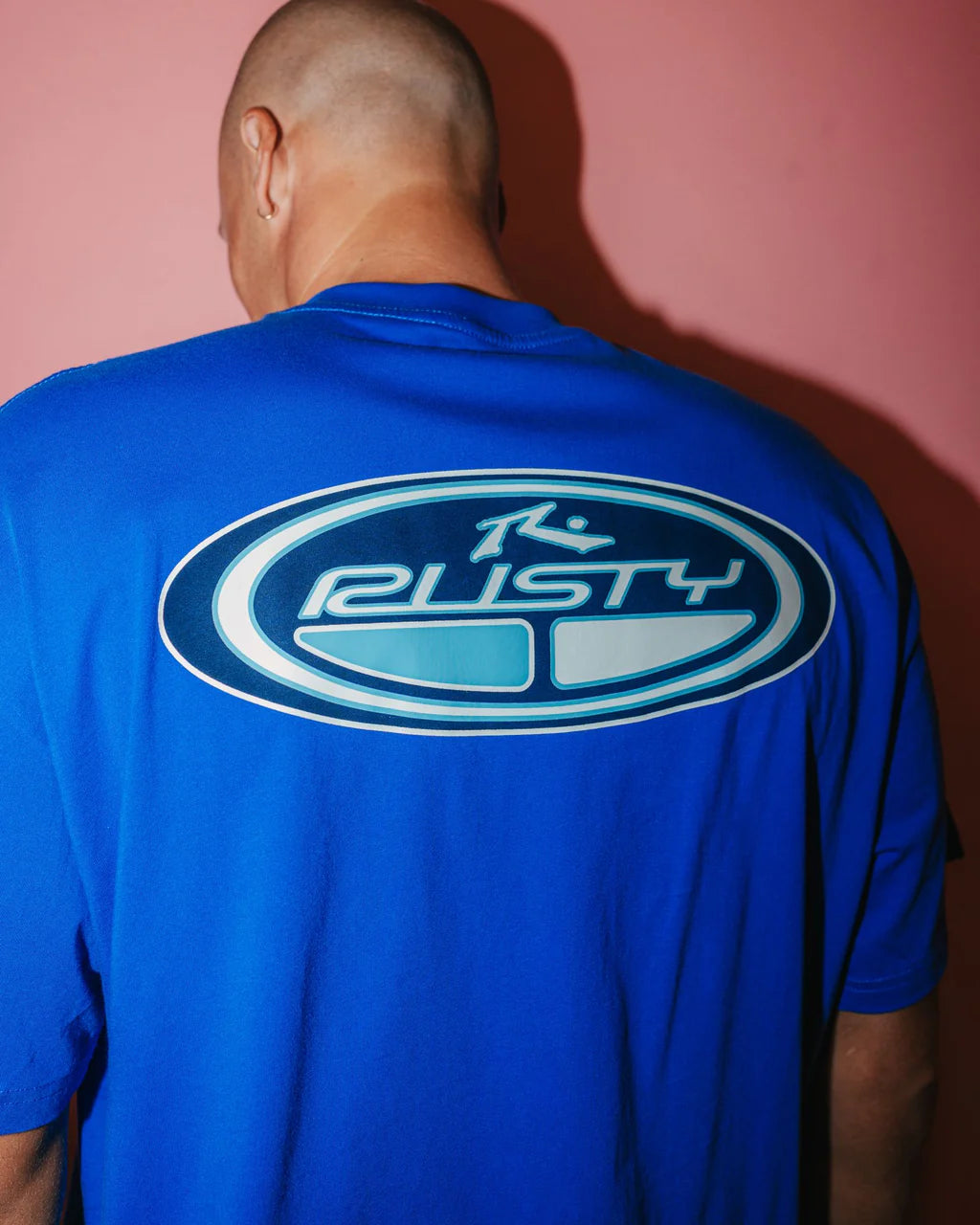 RUSTY FADEN GRAPHIC TEE – MENS CLASSIC COTTON SURF LOGO T-SHIRT WHITE