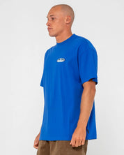 RUSTY FADEN GRAPHIC TEE – MENS CLASSIC COTTON SURF LOGO T-SHIRT WHITE