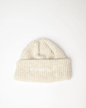 RUSTY FEELIN A LITTLE FUZZY BEANIE WOMENS SOFT KNIT WINTER BEANIE ECRU MARLE