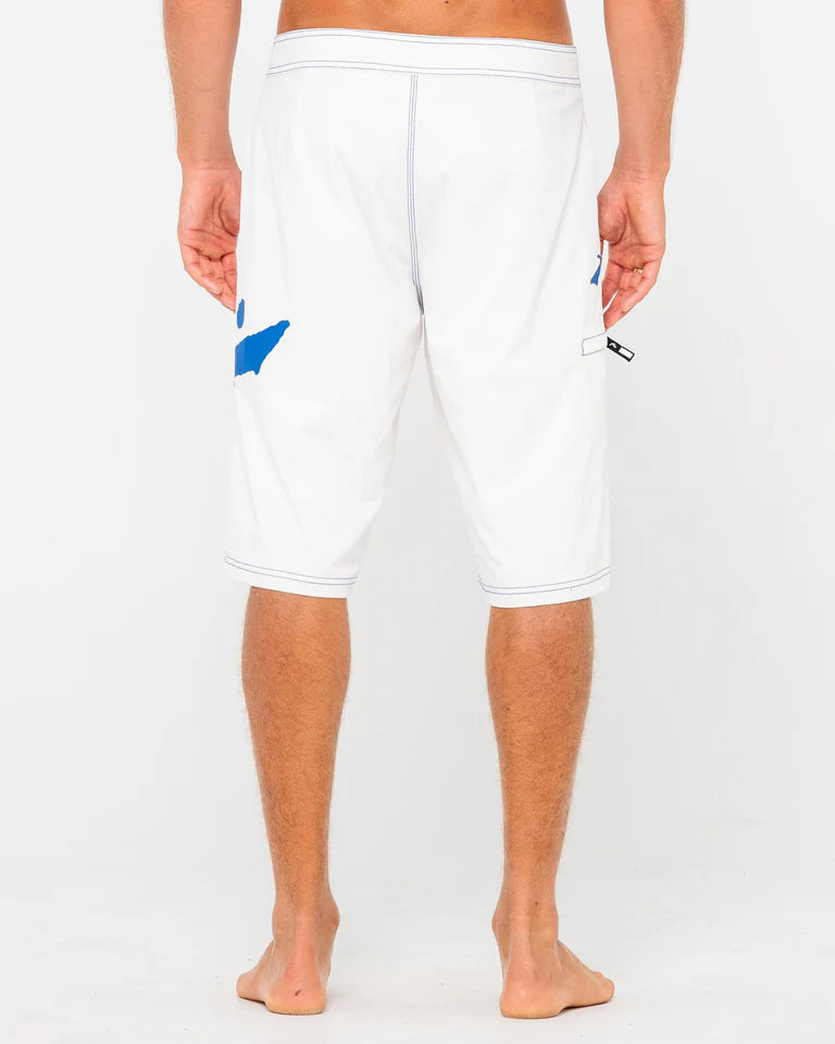RUSTY FIXED COMPETITION REVOLUTION 23" BOARDSHORT – MENS PERFORMANCE SHORT WHITE