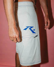 RUSTY FIXED COMPETITION REVOLUTION 23" BOARDSHORT – MENS PERFORMANCE SHORT WHITE