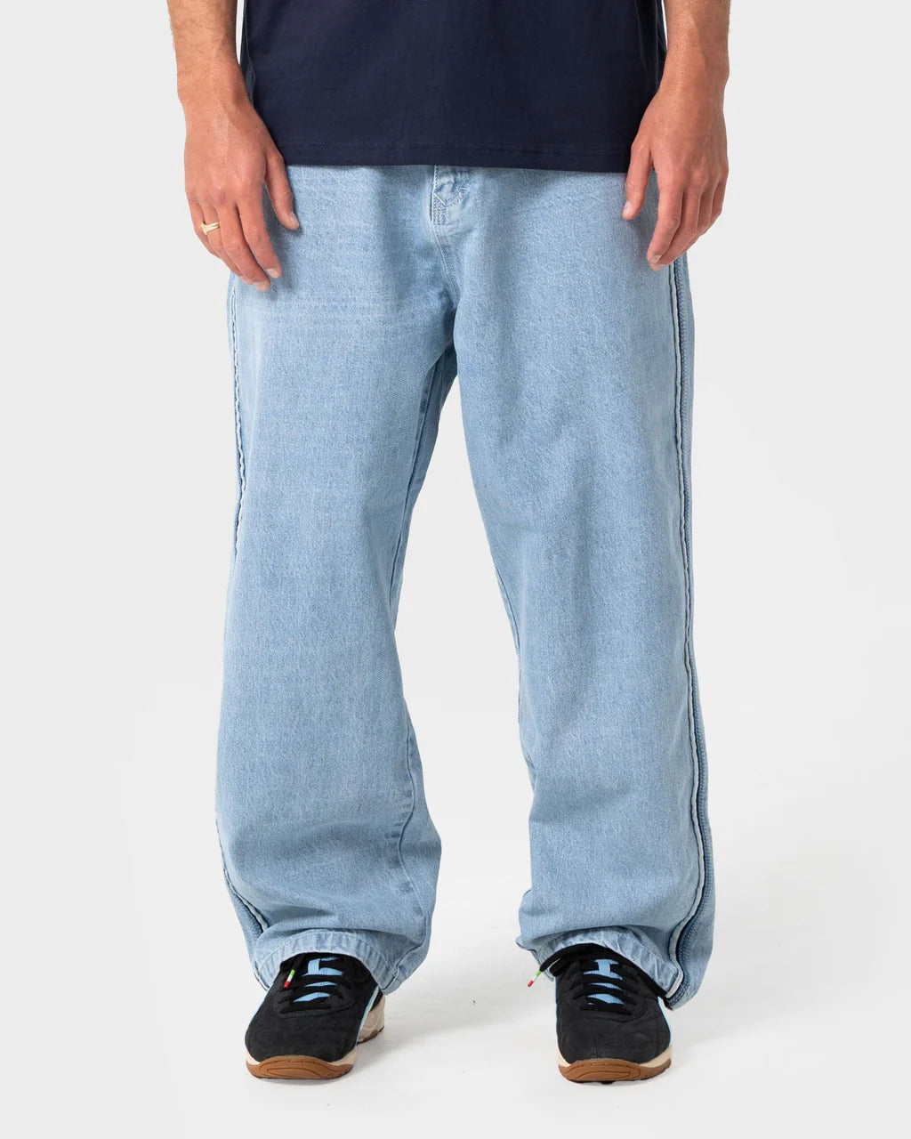 RUSTY FLIP DADDY 2.0 BAGGY JEAN – TRUE BLUE / GREY