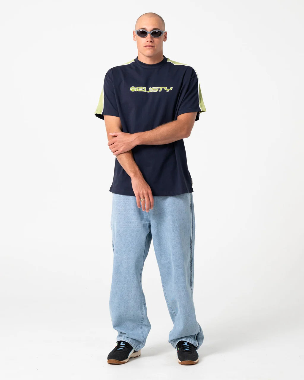 RUSTY FLIP DADDY 2.0 BAGGY JEAN – TRUE BLUE / GREY