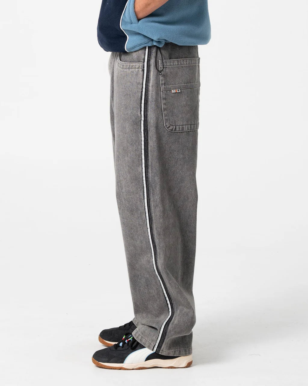 RUSTY FLIP DADDY 2.0 BAGGY JEANS – WASHED BLACK / GREY
