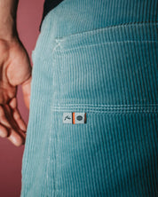 RUSTY FLIP DADDY 22" BAGGY CORD SHORT – MENS RETRO SURF STREET SHORT SMOKE BLUE