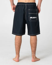 RUSTY FLIP DADDY 22" ELASTIC WAIST BOARDSHORT – BLACK