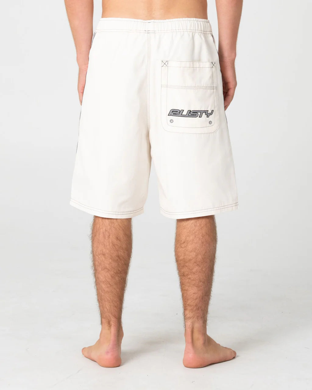 RUSTY FLIP DADDY 22" ELASTIC WAIST BOARDSHORT – CREAM