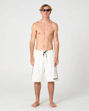 RUSTY FLIP DADDY 22" ELASTIC WAIST BOARDSHORT – CREAM
