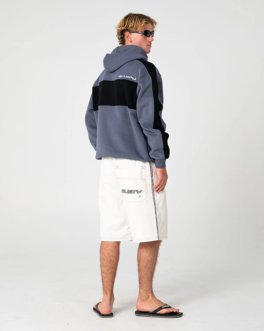 RUSTY FLIP DADDY 22" ELASTIC WAIST BOARDSHORT – CREAM