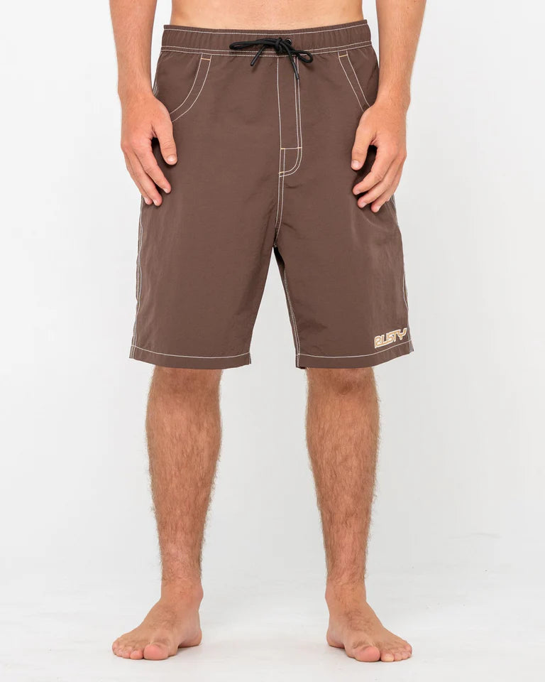 RUSTY FLIP DADDY 22" ELASTIC WAIST BOARDSHORT – MENS SURF SHORT JAVA