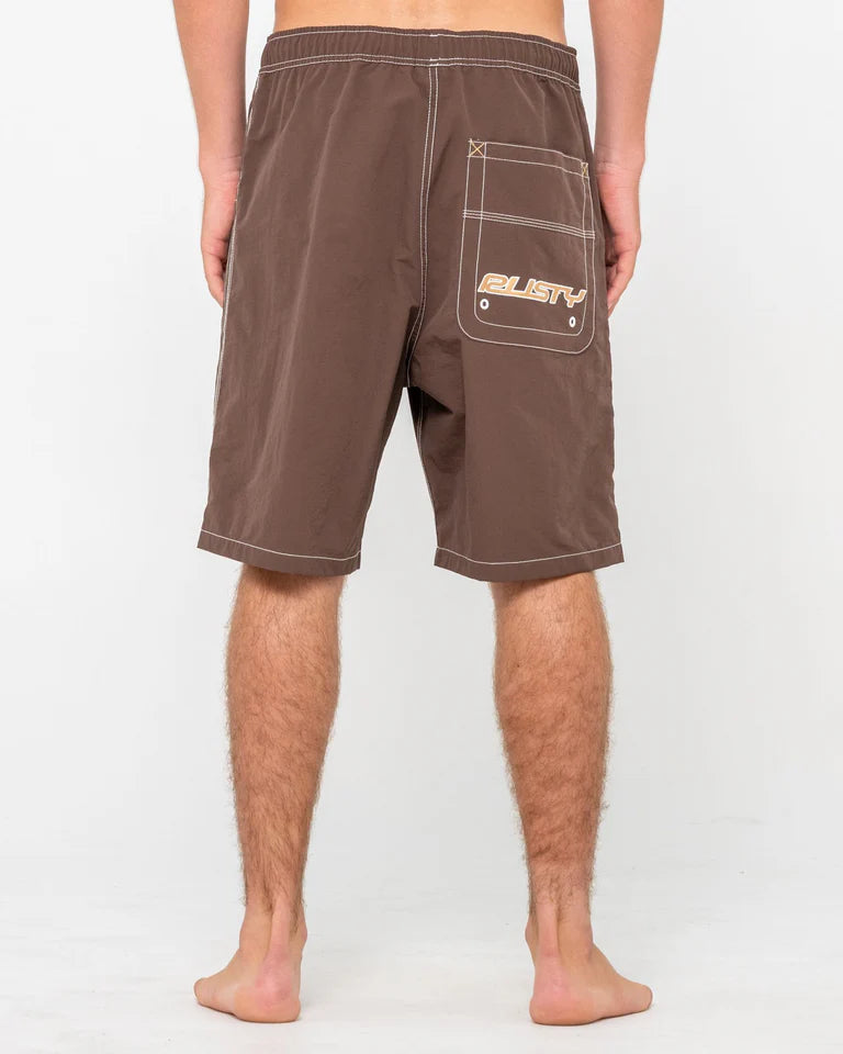 RUSTY FLIP DADDY 22" ELASTIC WAIST BOARDSHORT – MENS SURF SHORT JAVA