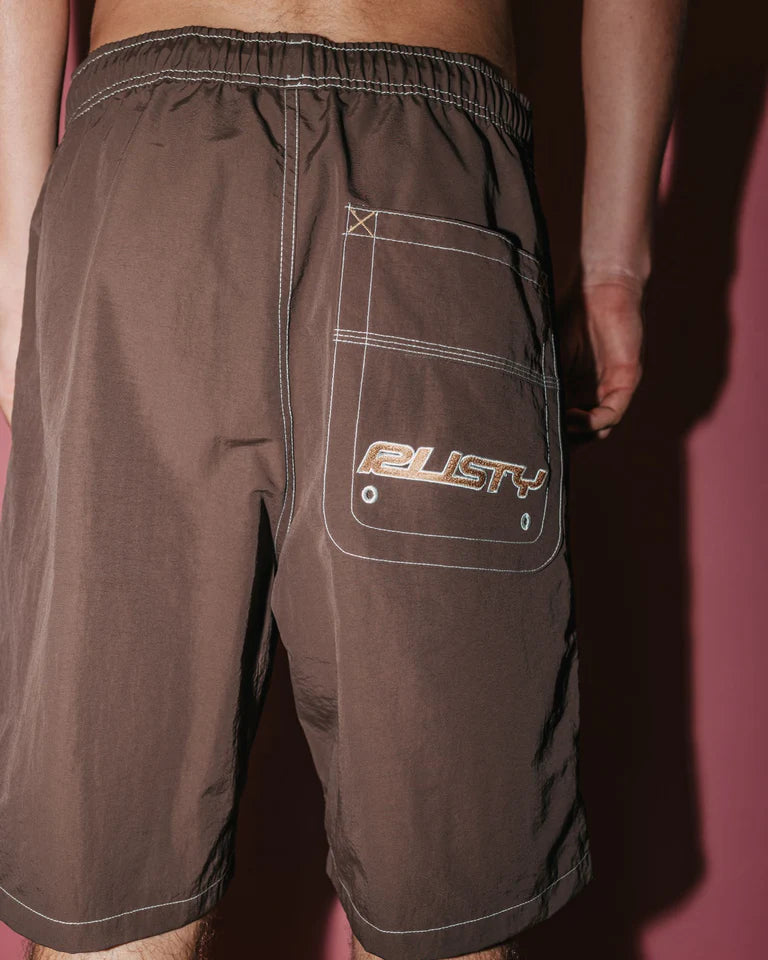 RUSTY FLIP DADDY 22" ELASTIC WAIST BOARDSHORT – MENS SURF SHORT JAVA