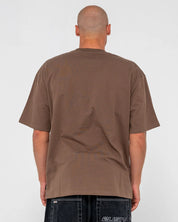 RUSTY FLIP DADDY GRAPHIC TEE – MENS COTTON SURF STREET LOGO T-SHIRT WHITE