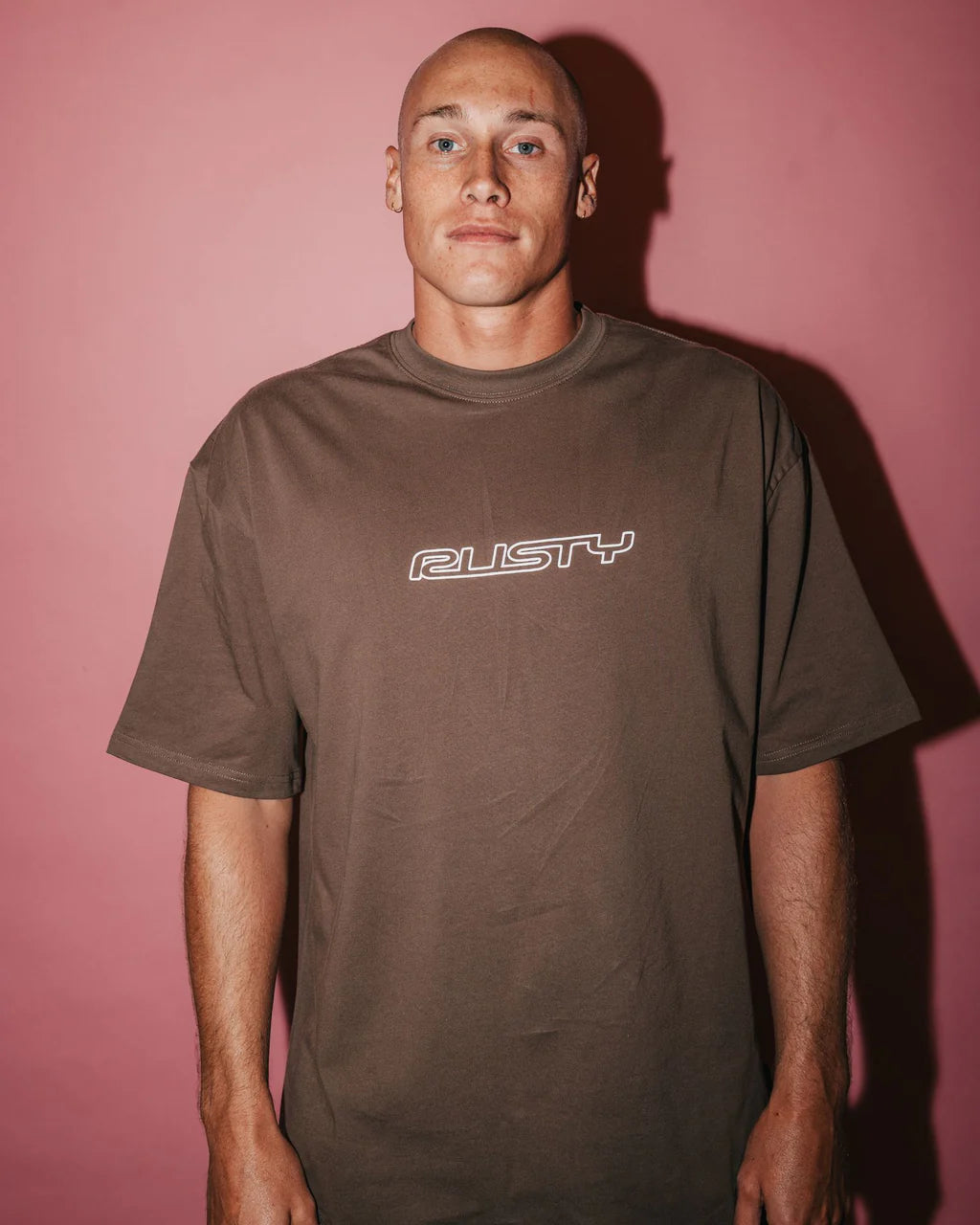 RUSTY FLIP DADDY GRAPHIC TEE – MENS COTTON SURF STREET LOGO T-SHIRT WHITE