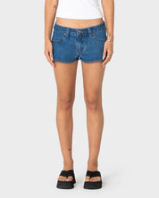 RUSTY FLIP MOMMY DENIM MICRO SHORT – MIDDY BLUE / BLUE