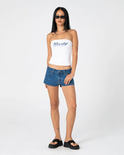 RUSTY FLIP MOMMY DENIM MICRO SHORT – MIDDY BLUE / BLUE