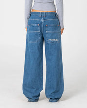 RUSTY FLIP MOMMY LOW RISE BAGGY JEAN – MIDDY BLUE / ORANGE