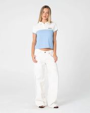 RUSTY FLIP MOMMY LOW RISE BAGGY JEAN – SNOWY WHITE / BLUE
