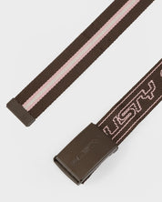 RUSTY FLIP MOMMY REVERSIBLE WEBBING BELT – JAVA / PINK