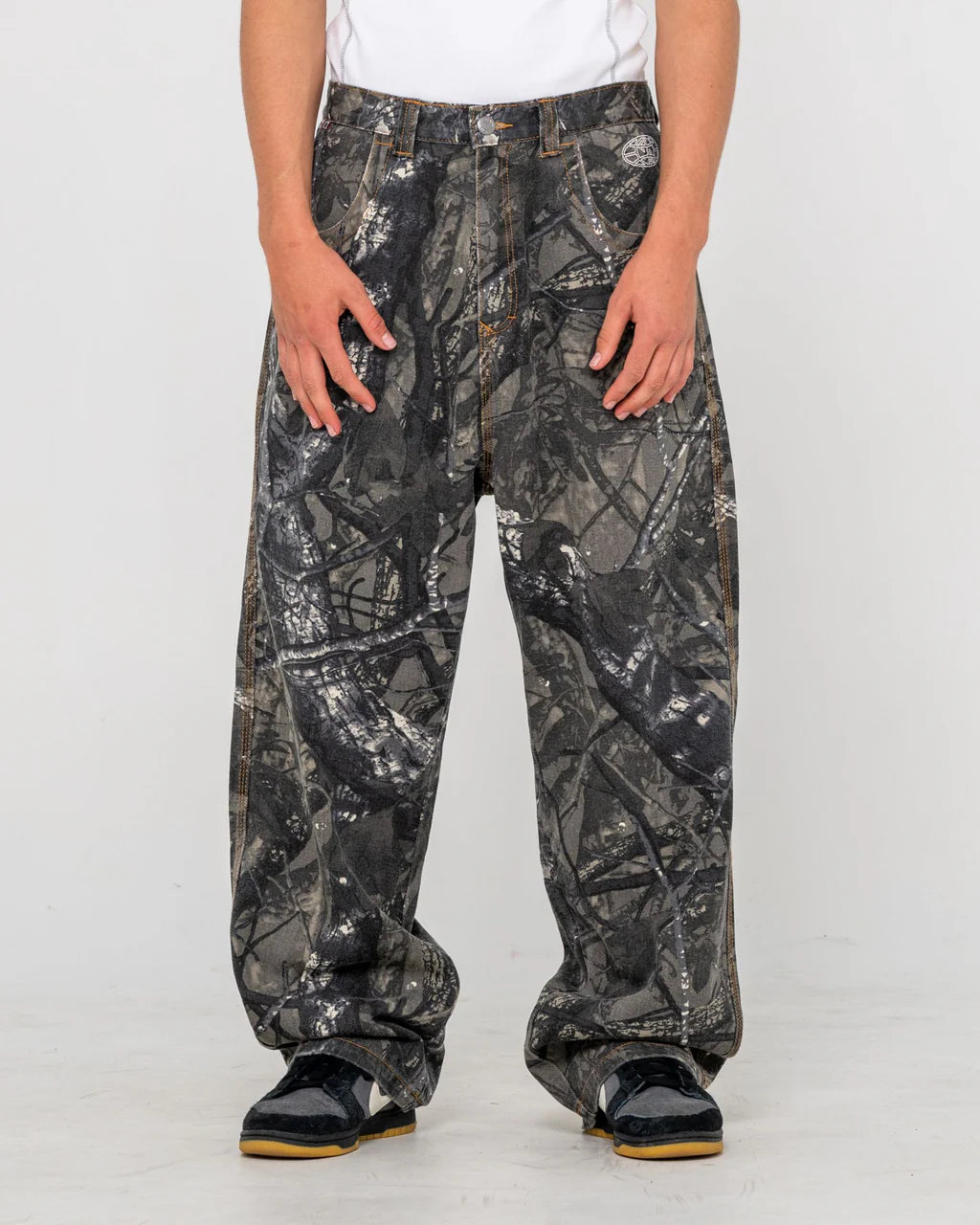 RUSTY FLIP RAMBO BAGGY CAMO PANT MENS CARGO PANTS CAMO