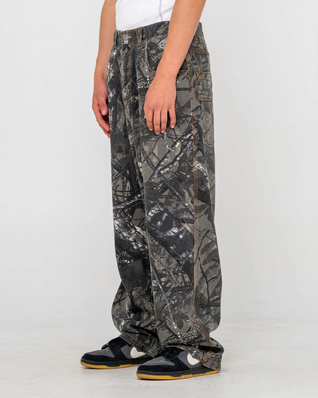 RUSTY FLIP RAMBO BAGGY CAMO PANT MENS CARGO PANTS CAMO